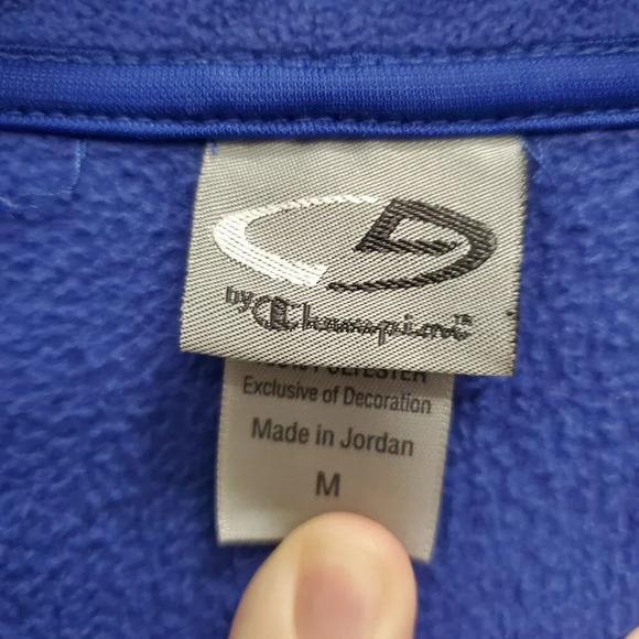 C9 by Champion Women's Blue 1/4 Zip Mock Neck Long Sleeve Fleece Pullover Size M - Picture 5 of 7